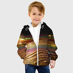 Куртка с капюшоном детская Перламутр блестящий, цвет: 3D-белый — фото 2