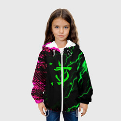 Куртка с капюшоном детская Doom знак шторм молнии, цвет: 3D-белый — фото 2