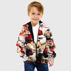Куртка с капюшоном детская Чикен Ган разборка, цвет: 3D-черный — фото 2