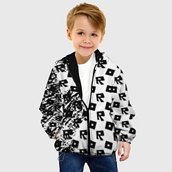 Куртка с капюшоном детская Roblox pattern game black, цвет: 3D-черный — фото 2