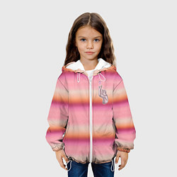 Куртка с капюшоном детская Рука-Вещь: текстура свитера Энид из сериала Уэнсде, цвет: 3D-белый — фото 2