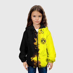 Куртка с капюшоном детская Borussia fc sport краски, цвет: 3D-черный — фото 2