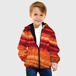 Куртка с капюшоном детская Тай-дай разводы, цвет: 3D-черный — фото 2
