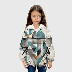 Куртка с капюшоном детская Три человека авангард, цвет: 3D-белый — фото 2
