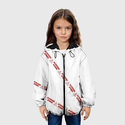 Куртка с капюшоном детская Осторожно хрупкое, цвет: 3D-черный — фото 2