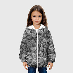 Куртка с капюшоном детская Кудрявая шерсть баранов, цвет: 3D-белый — фото 2