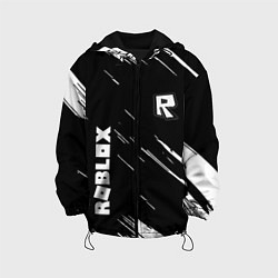 Куртка с капюшоном детская Roblox текстура краски, цвет: 3D-черный