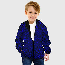 Куртка с капюшоном детская Мандала чёрно-синий, цвет: 3D-черный — фото 2
