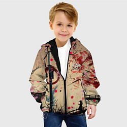 Куртка с капюшоном детская Лепестки скауры Toyota, цвет: 3D-черный — фото 2