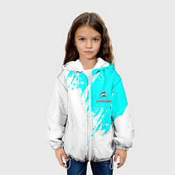 Куртка с капюшоном детская Citroen краски голубой, цвет: 3D-белый — фото 2