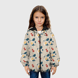 Куртка с капюшоном детская Круг абстракция и линии, цвет: 3D-черный — фото 2