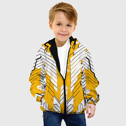 Детская куртка Жёлто-белая броня / 3D-Черный – фото 4