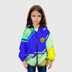 Куртка с капюшоном детская Half life sport game, цвет: 3D-черный — фото 2