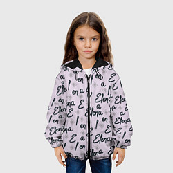 Куртка с капюшоном детская Елена и цветок, цвет: 3D-черный — фото 2