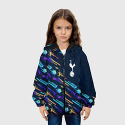 Куртка с капюшоном детская Tottenham градиентные мячи, цвет: 3D-черный — фото 2