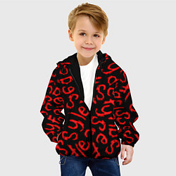 Куртка с капюшоном детская Sally face pattern game, цвет: 3D-черный — фото 2