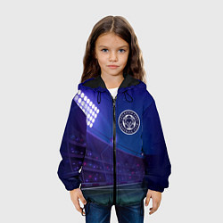 Куртка с капюшоном детская Leicester City ночное поле, цвет: 3D-черный — фото 2