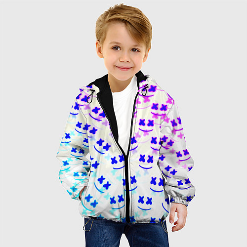 Детская куртка Marshmello pattern neon / 3D-Черный – фото 4