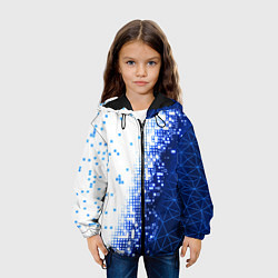 Куртка с капюшоном детская Поврежденный цифровой скин, цвет: 3D-черный — фото 2