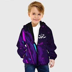 Куртка с капюшоном детская Hitman neon gaming, цвет: 3D-черный — фото 2
