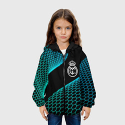 Куртка с капюшоном детская Real Madrid football net, цвет: 3D-черный — фото 2