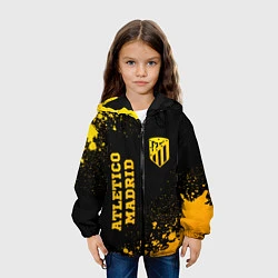 Куртка с капюшоном детская Atletico Madrid - gold gradient вертикально, цвет: 3D-черный — фото 2