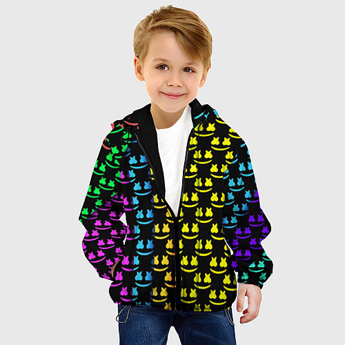 Детская куртка Marshmello градиент колор / 3D-Черный – фото 4
