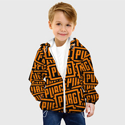 Куртка с капюшоном детская PUBG pattern game, цвет: 3D-белый — фото 2