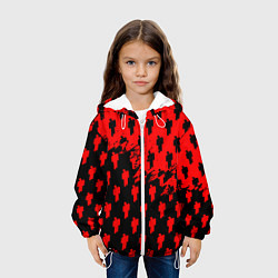 Куртка с капюшоном детская Billie Eilish pattern music steel, цвет: 3D-белый — фото 2