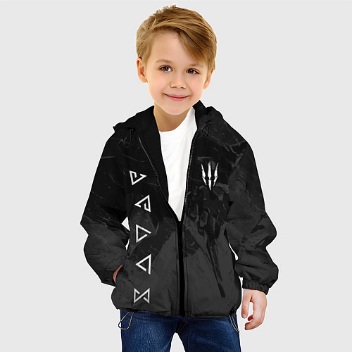 Детская куртка Ведьмак - знаки начальной магии / 3D-Черный – фото 4