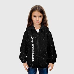 Куртка с капюшоном детская Tottenham sport на темном фоне по-вертикали, цвет: 3D-черный — фото 2