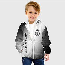 Куртка с капюшоном детская Real Madrid sport на светлом фоне вертикально, цвет: 3D-белый — фото 2