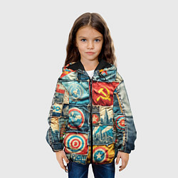 Куртка с капюшоном детская Пэчворк джинсы в СССР, цвет: 3D-черный — фото 2
