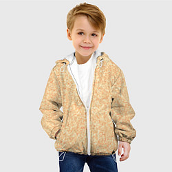 Куртка с капюшоном детская Текстура жёлтый мрамор, цвет: 3D-белый — фото 2