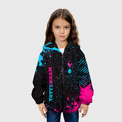 Куртка с капюшоном детская Tottenham - neon gradient вертикально, цвет: 3D-черный — фото 2