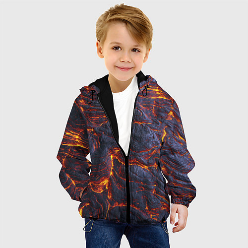 Детская куртка Вулканическая лава / 3D-Черный – фото 4