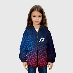 Куртка с капюшоном детская Need for Speed неоновые соты, цвет: 3D-черный — фото 2