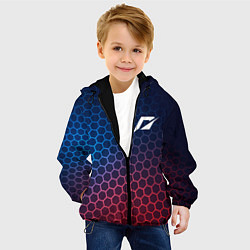 Куртка с капюшоном детская Need for Speed неоновые соты, цвет: 3D-черный — фото 2
