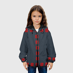 Куртка с капюшоном детская Этно - темный, цвет: 3D-черный — фото 2