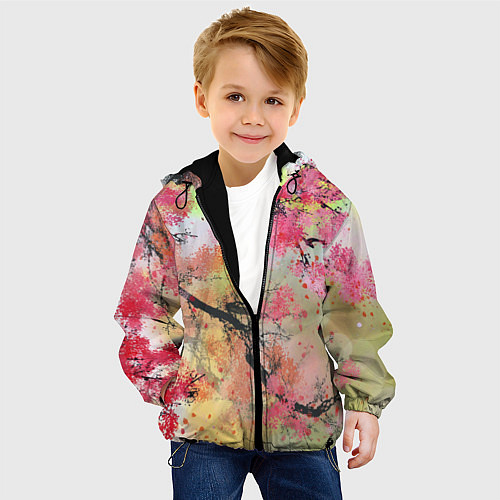Детская куртка Japan sakura / 3D-Черный – фото 4