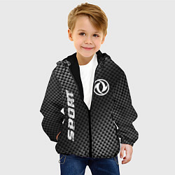 Куртка с капюшоном детская Dongfeng sport carbon, цвет: 3D-черный — фото 2