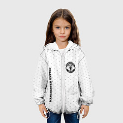 Куртка с капюшоном детская Manchester United sport на светлом фоне вертикальн, цвет: 3D-белый — фото 2