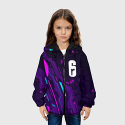Куртка с капюшоном детская Rainbow Six neon gaming, цвет: 3D-черный — фото 2