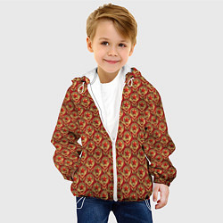Куртка с капюшоном детская Звезды в стиле СССР, цвет: 3D-белый — фото 2