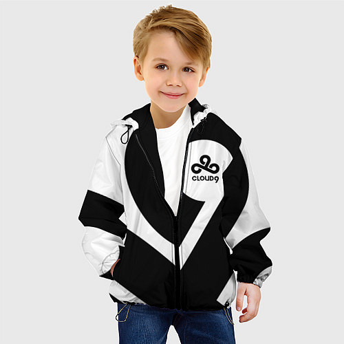Детская куртка Cloud9 - black and white / 3D-Черный – фото 4