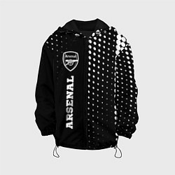 Куртка с капюшоном детская Arsenal sport на темном фоне по-вертикали, цвет: 3D-черный