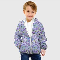 Куртка с капюшоном детская Светлая фиолетовая сирень, цвет: 3D-белый — фото 2