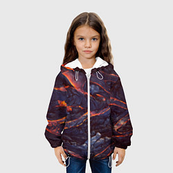 Куртка с капюшоном детская Лавовые реки, цвет: 3D-белый — фото 2