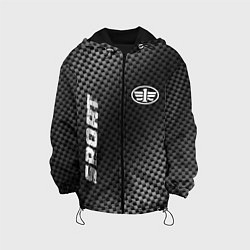 Куртка с капюшоном детская FAW sport carbon, цвет: 3D-черный