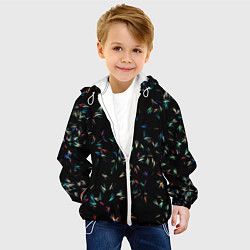 Куртка с капюшоном детская Симфония перьев, цвет: 3D-белый — фото 2